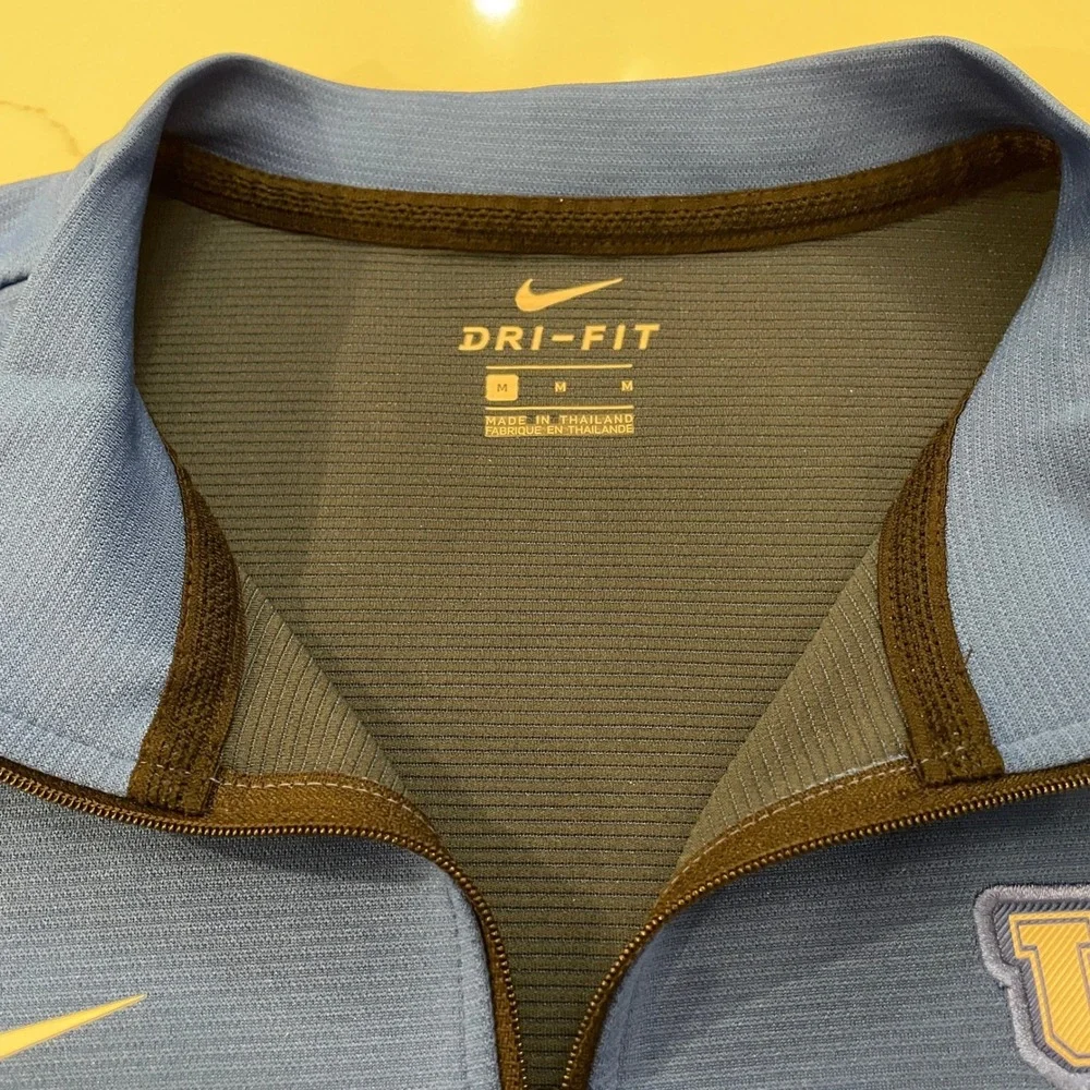 Nike Kentucky Wildcats Mens Medium Dri-FIT Quarter Zip Pullover Blue Black UK